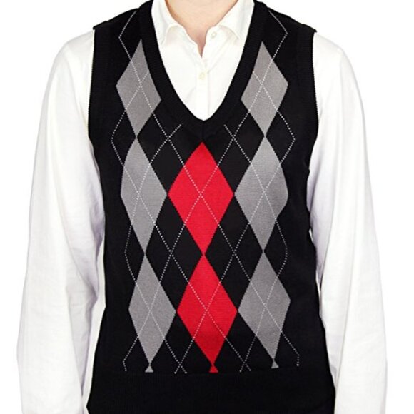 Womens Argyle Sweater Vest - Picture 1 of 1